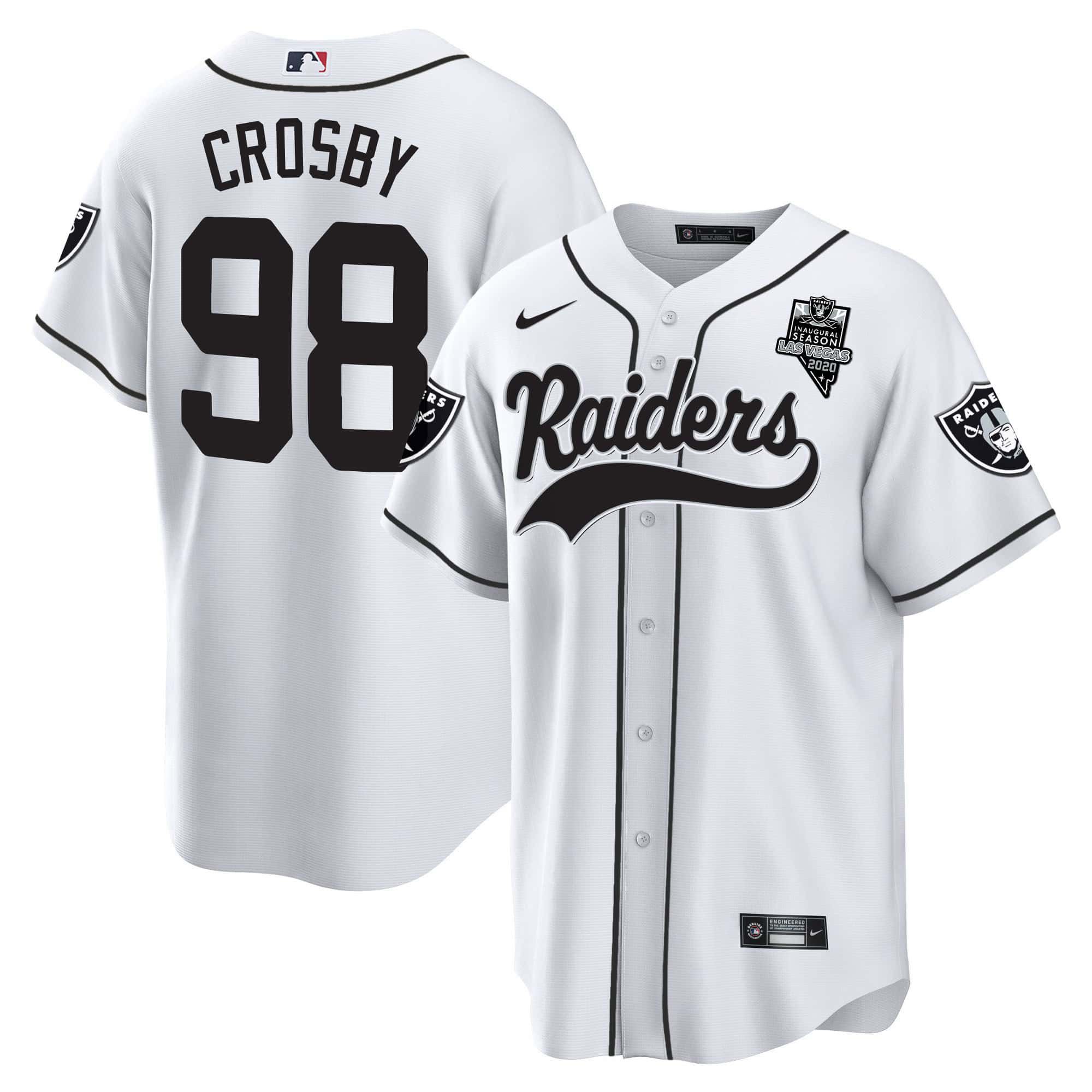 Men Oakland Raiders #98 Crosby White 2024 Nike Vapor Baseball NFL Jersey